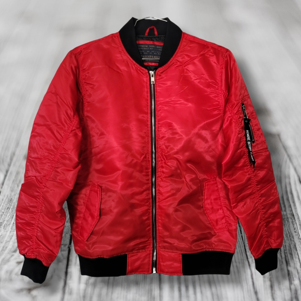 RED BOMBER JACKET NEW